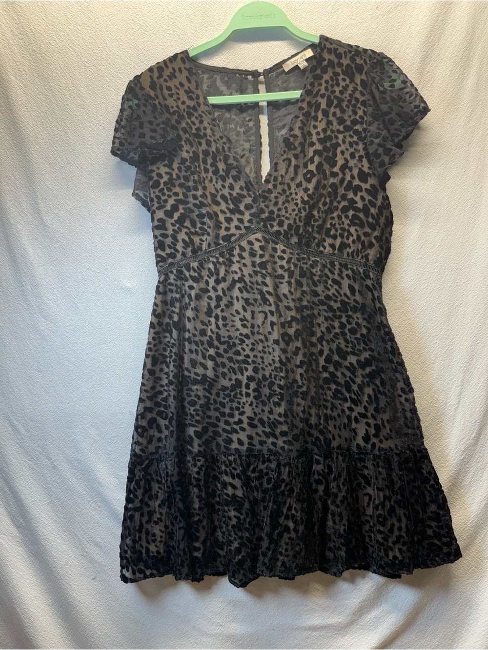 Feminine Goth Lucyparis Blk Velvet Burnout Mini Dress Fit & Flair Rockstar BOHO